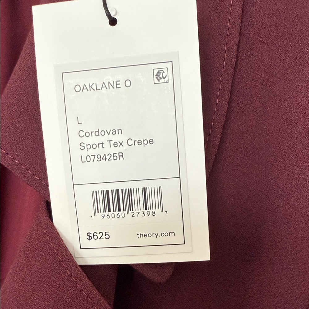 Theory Burgundy Trench Coat - Picture 2 of 3